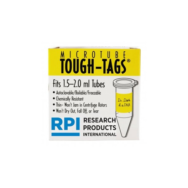 Tough-Tags, 1.5-2.0ml, Yellow, 1000/pk, 1000PK